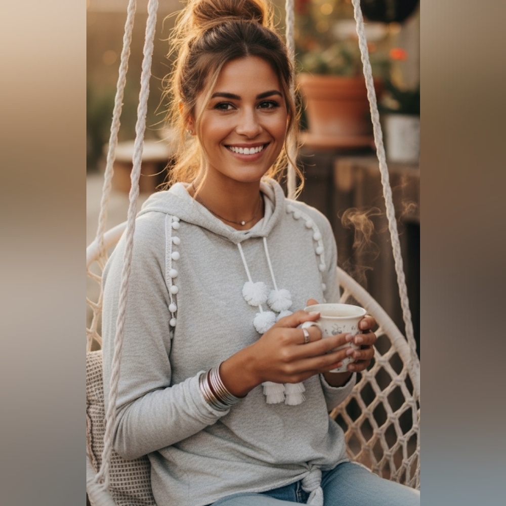 GENERATION Love Pompom Tassel Hoodie Size S